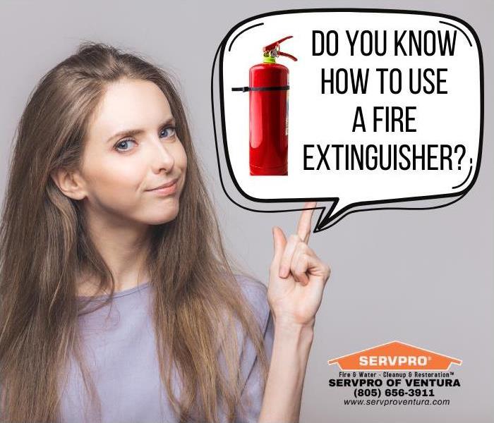 Fire Extinguisher Ventura - woman with thought bubble