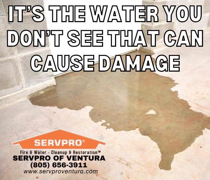 Water Damage Repair Cleanup Restoration Ventura - image of water on floor